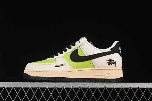 All categories Nk Air Force 1 Air Force series Nk Air Force 1 Low Air Force low-top Nike Air Force 1 '07 Low Stussy co-branded fluorescent English beige Air Force 1 low-top casual sneakers QW5836-002